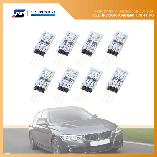 Lot de 8 modules d'éclairage d'ambiance LED pour BMW Série 3 F30 F31 F34 LCI