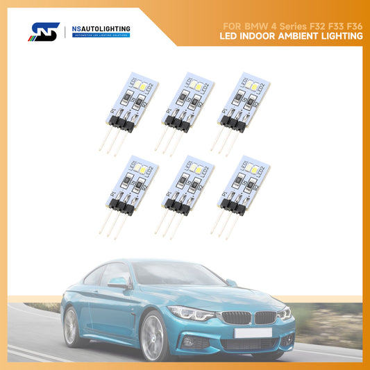 Lot de 6 modules d'éclairage d'ambiance LED pour BMW Série 4 F33 LCI