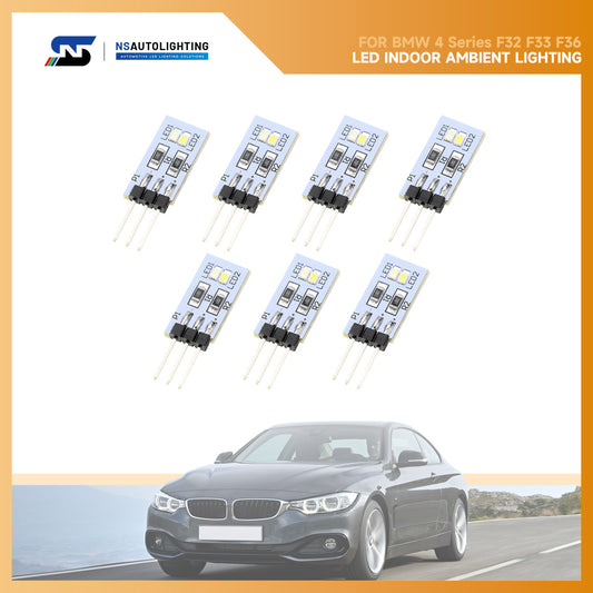 Module d'éclairage ambiant intérieur à LED, 7 pièces, circuit imprimé de remplacement pour BMW Série 4 F32 F33 F36 pré-LCI