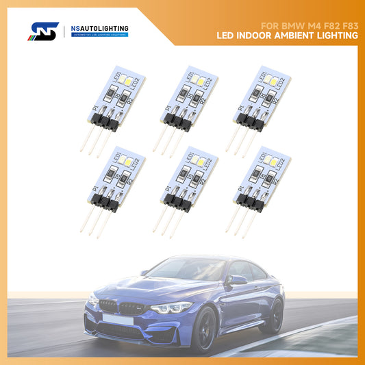 Lot de 6 modules d'éclairage d'ambiance LED pour BMW M4 F82 F83 LCI