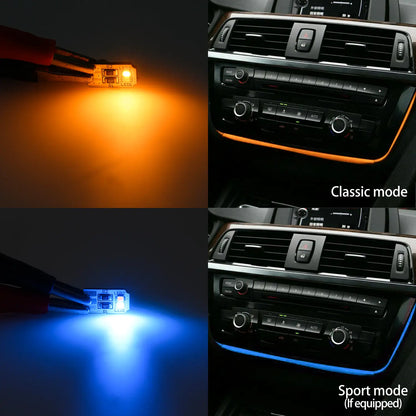 2PCS LED AUDI Interior Ambient AC&Radio Trim Surround Light Replacement Circuit Boards