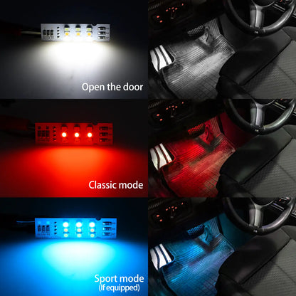 2PCS LED BMW Interior Ambient Footwell Light Replacement Circuit Boards