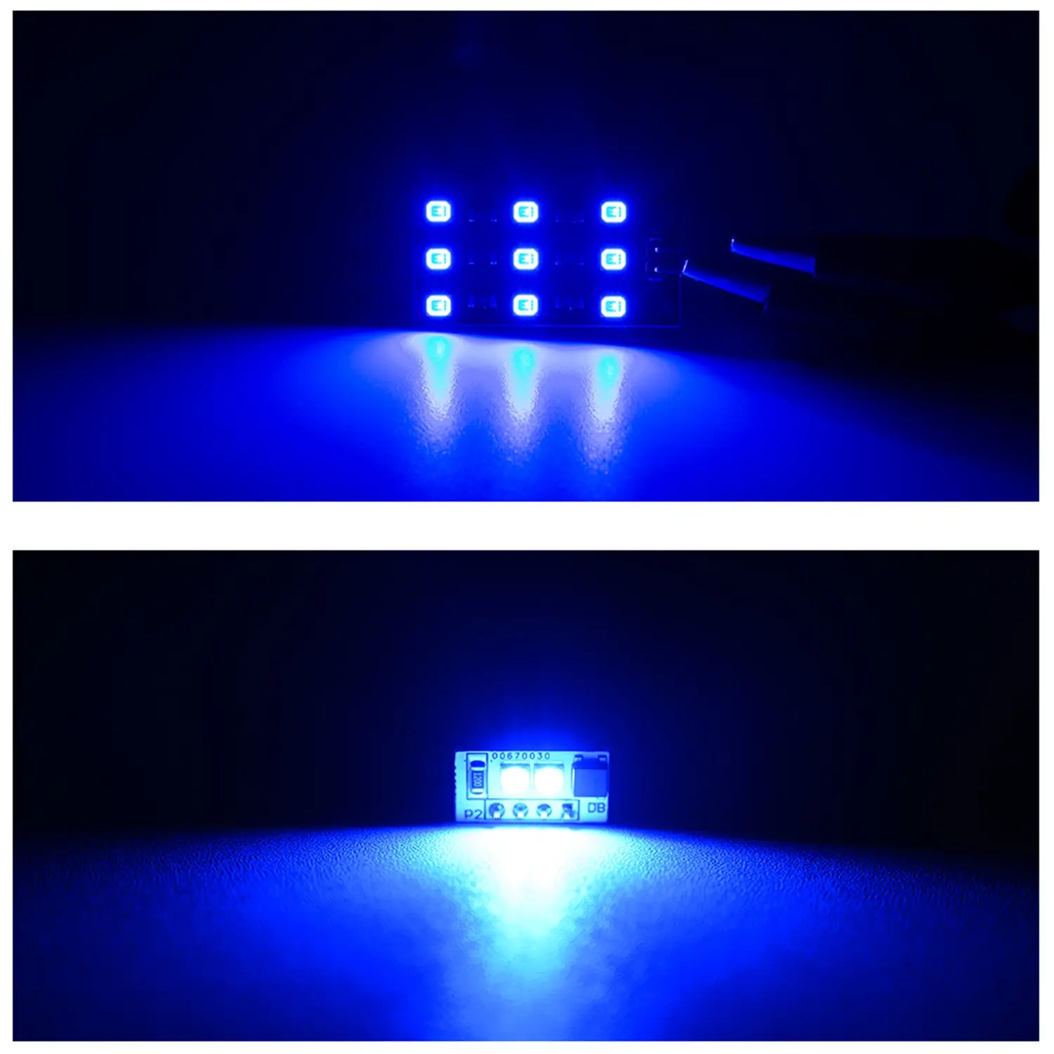 4PCS LED AUDI Interior Ambient Front&Rear Footwell Light Replacement Circuit Board Set