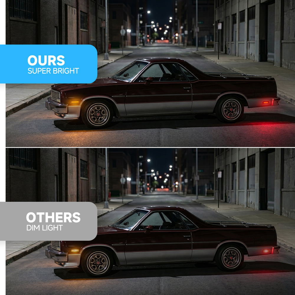 Klare Linse LED Rückseitenmarkierungsleuchten für 1988-1996 Chevrolet Corvette C4