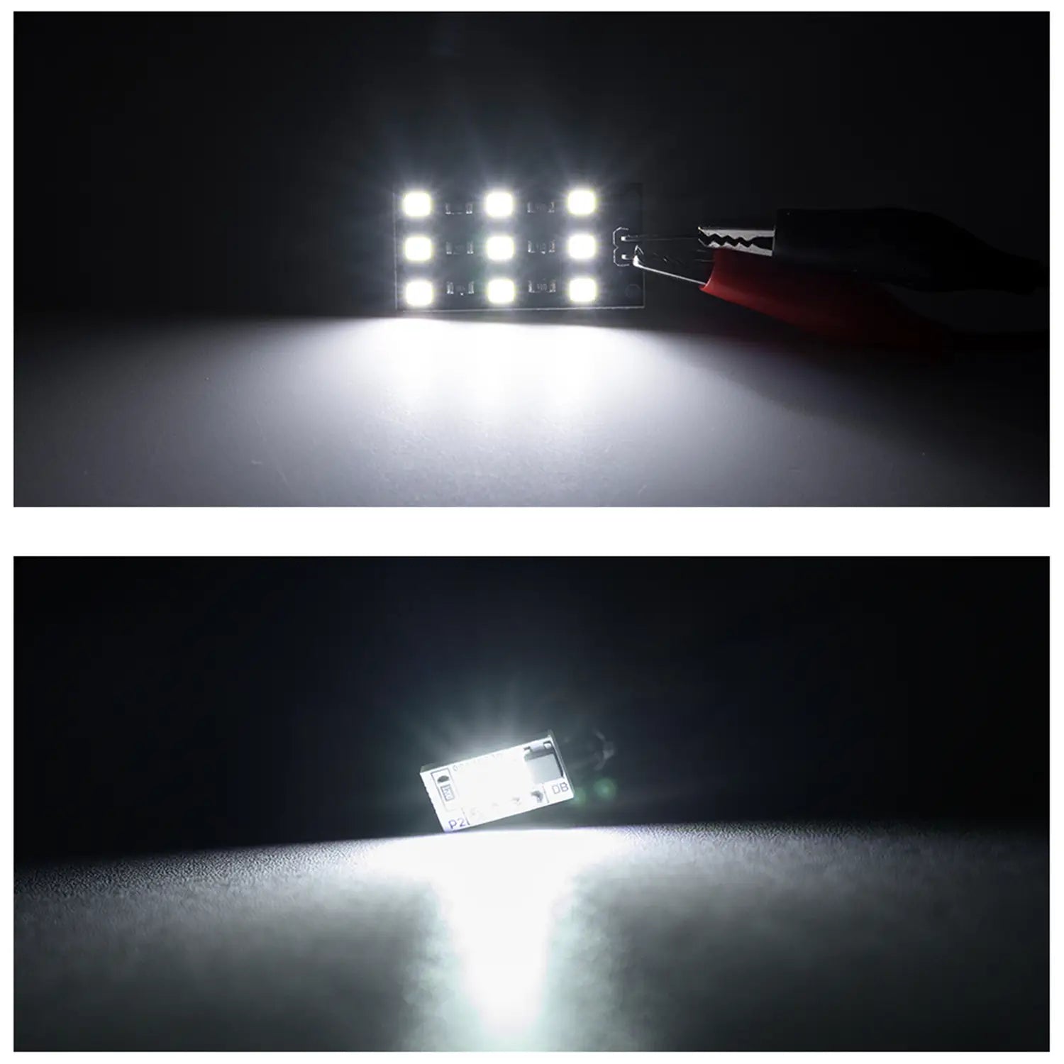 4PCS LED AUDI Interior Ambient Front&Rear Footwell Light Replacement Circuit Board Set