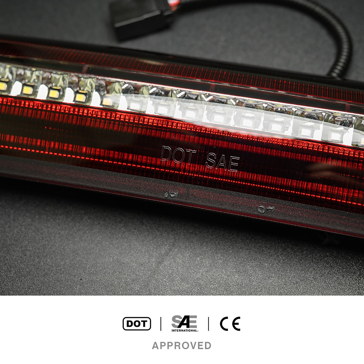Red Lens F1 Style Strobe LED Third Brake Light For 2002-2009 Dodge Ram - NS Auto Lighting