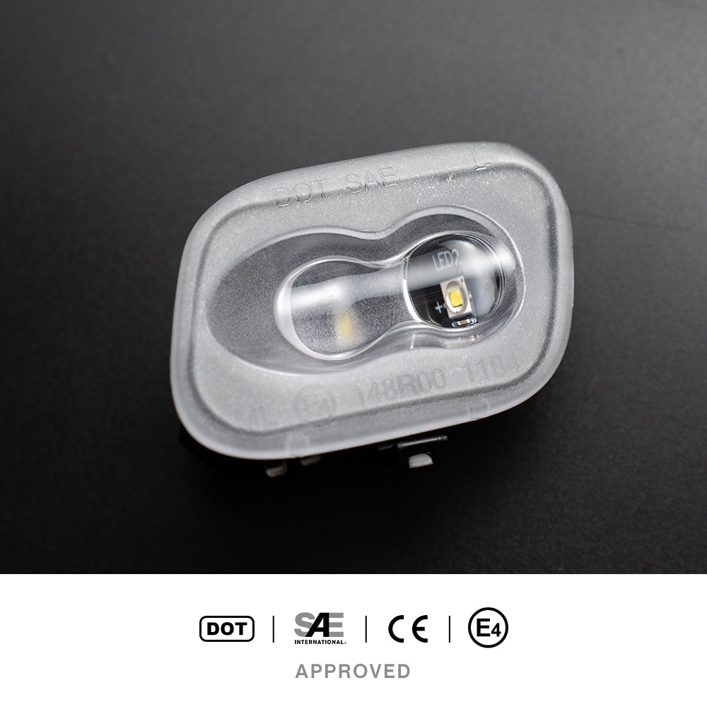 Rétroviseur latéral à LED à lentille transparente avec clignotants et feux de flaque d'eau pour Dodge Ram 2009-2023
