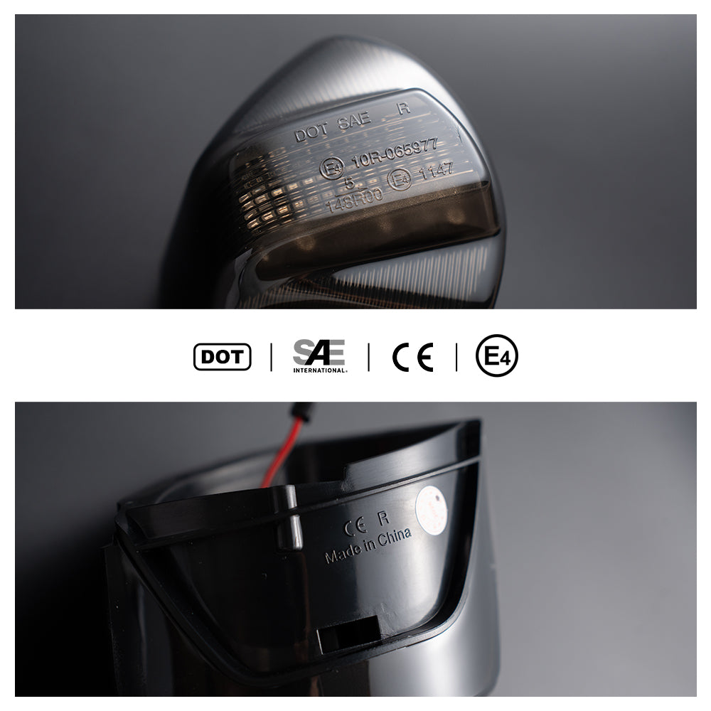 Rétroviseur latéral à LED à lentille transparente avec clignotants et feux de flaque d'eau pour Dodge Ram 2009-2023