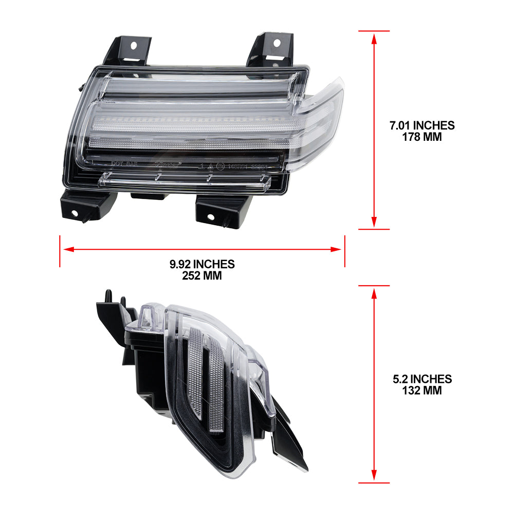 Getönte Linse LED Abschleppspiegel Blinker Lichter für 2010-2023 Dodge Ram