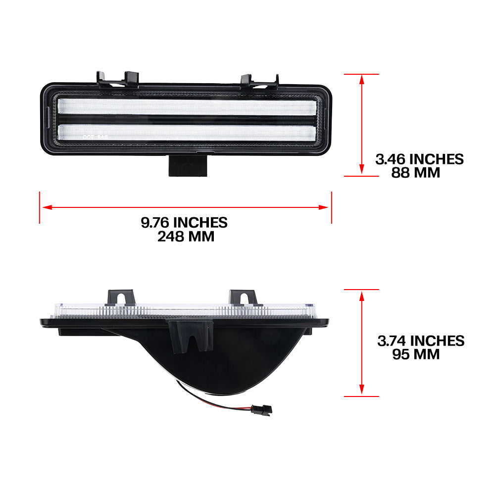 Feux de clignotants de rétroviseur de remorquage à LED à lentille fumée pour Dodge Ram 2010-2023