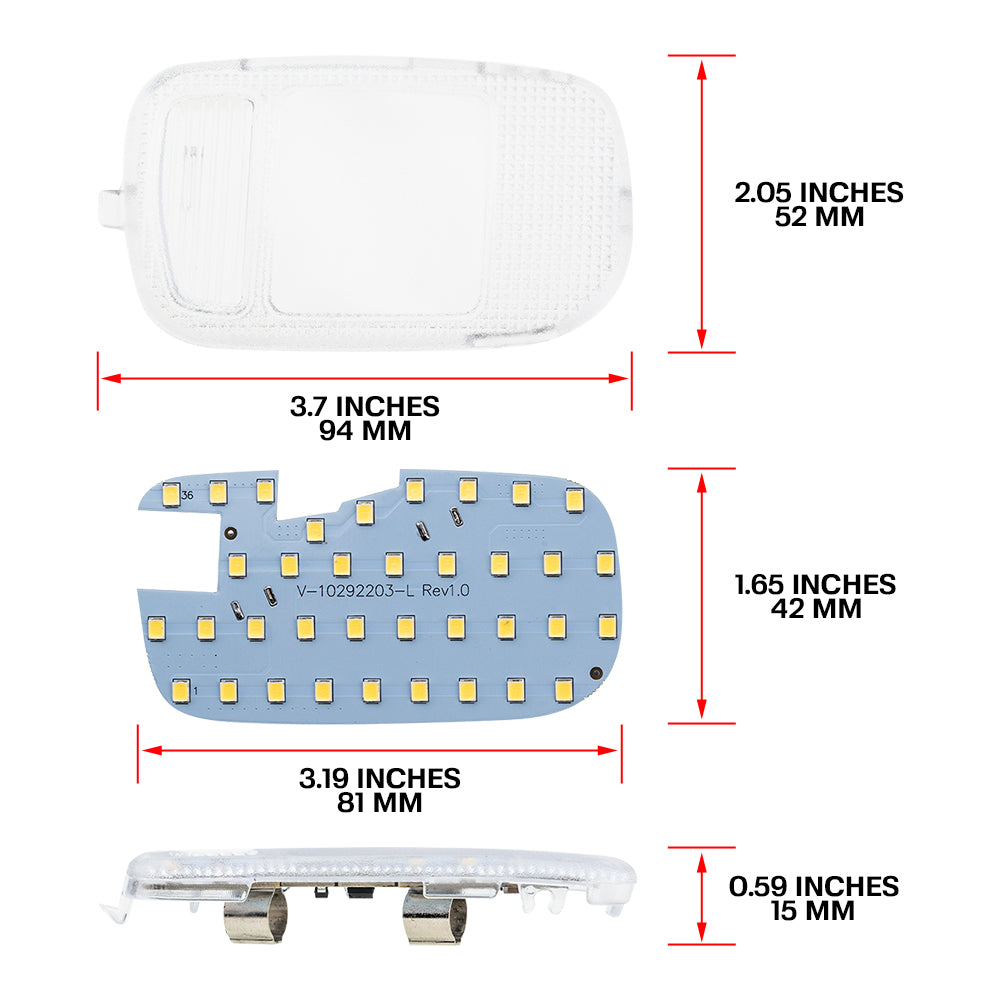 Getönte Linse, doppelte C-förmige LED-Dritte Bremsleuchte für 1995-2015 Toyota Tacoma