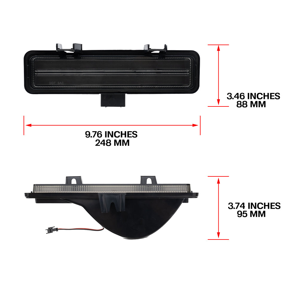 Getönte Linse LED Abschleppspiegel Blinker Lichter für 2010-2023 Dodge Ram