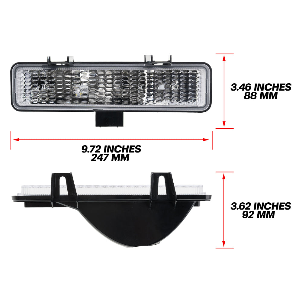 Clear Lens Front Corner Ligh Housingt For 82-93 Chevry S-10/82-90 GMC S-15