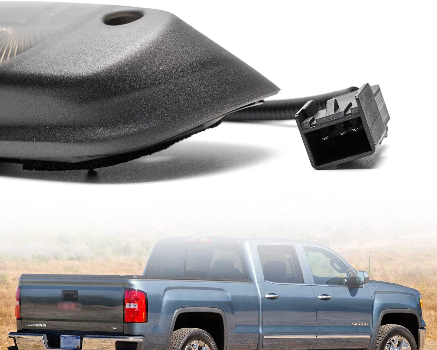 Led Third Brake Light Replacement for 2007-2013 Chevy Silverado GMC Sierra 1500 2500HD 3500HD Red LED Strobe Rear 3rd Brake Center High Mount Stop Lamp + White Cargo Light Kit Euro Smoked Lens - NS Auto Lighting
